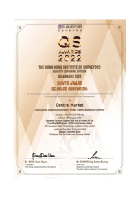 Silver Award - QS Award (Innovation) HKIS QS Awards 2022 