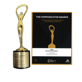 Award of Excellence (Design Features-Cover Design) 29th The Communicator Awards 