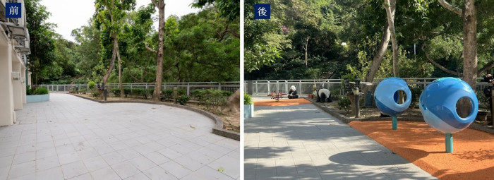 校園後花園過去僅作有限活動用途，隨着新遊樂設施設置，校方多年來希望為學生提供更多合適活動設施的構想終於得以實現。
